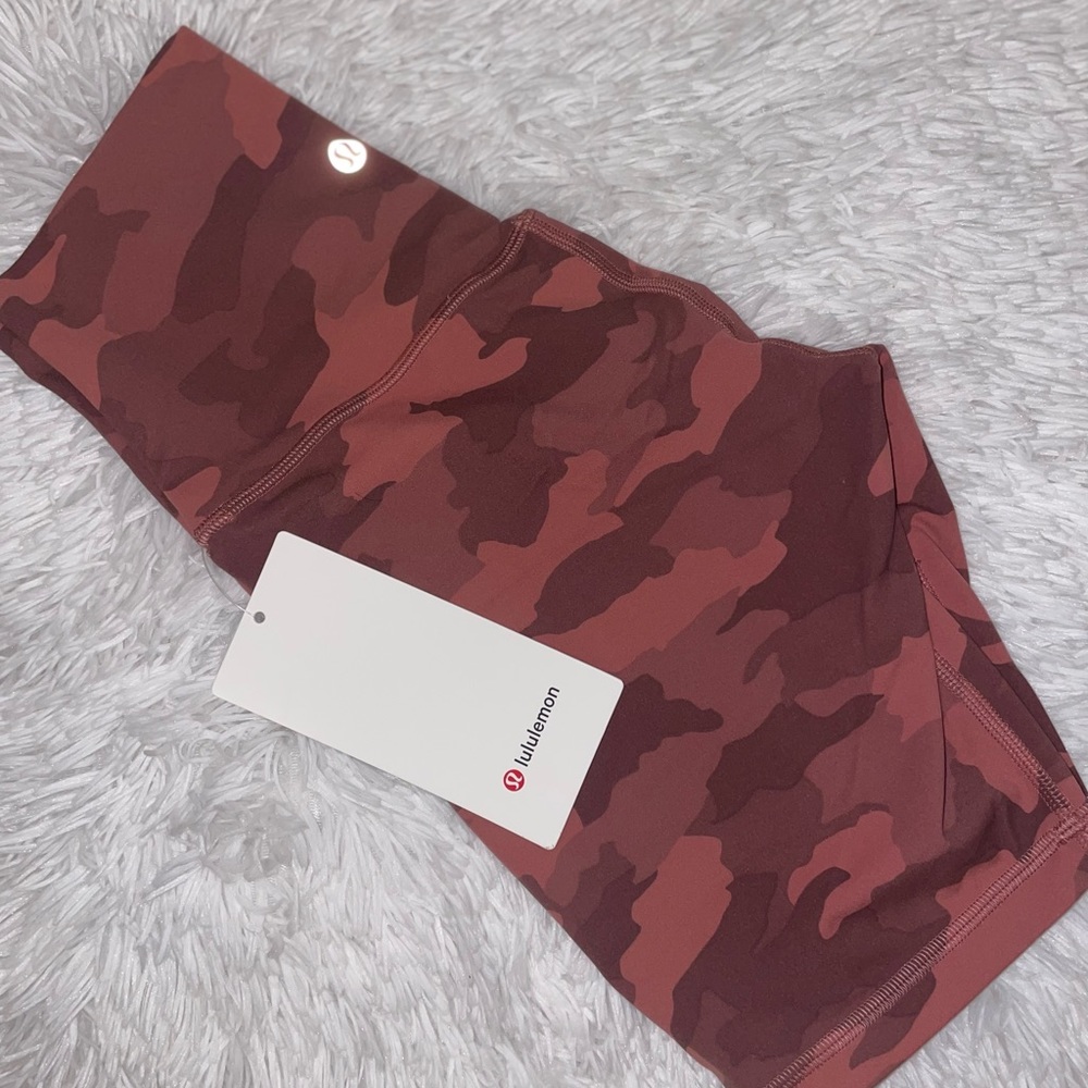 lululemon align short 8” pink camo